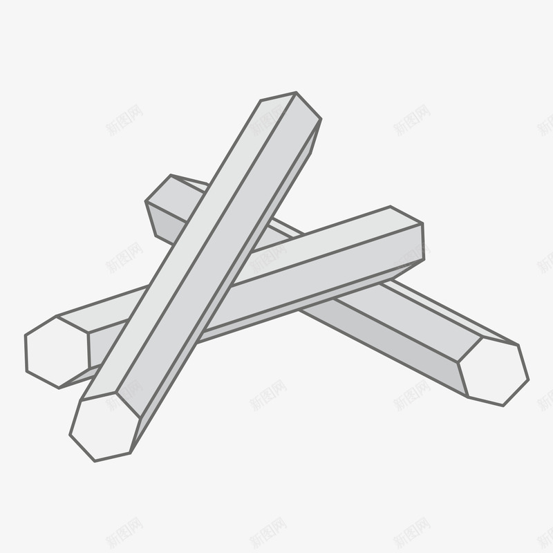 钢材png免抠素材_新图网 https://ixintu.com 灰色 金属 钢材