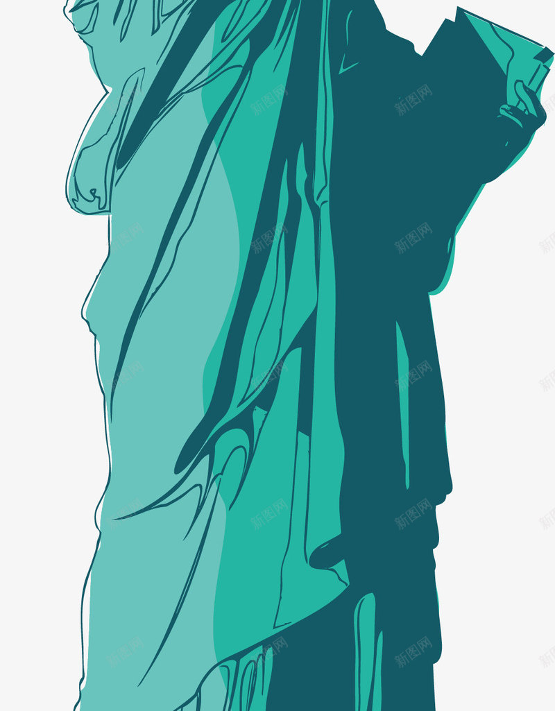 自由女神像png免抠素材_新图网 https://ixintu.com 地标 纽约 美国
