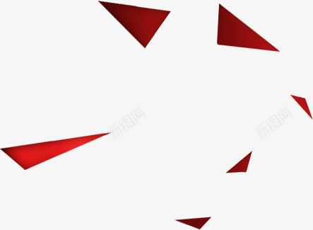 红色三角形卡通效果png免抠素材_新图网 https://ixintu.com 三角形 卡通 效果 红色