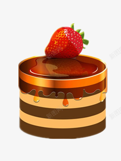 草莓蛋糕png免抠素材_新图网 https://ixintu.com 千层蛋糕 卡通蛋糕 巧克力 巧克力蛋糕 水果蛋糕 点心 甜点 红草莓 蜂蜜