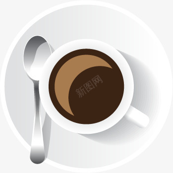 扁平风卡通咖啡杯png免抠素材_新图网 https://ixintu.com 勺子 咖啡 咖啡杯 扁平 扁平化 杯子 食物