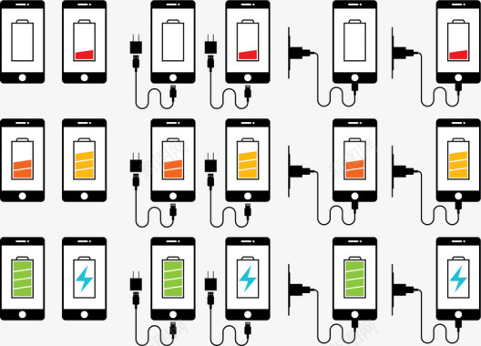 手机闪充电池图标图标