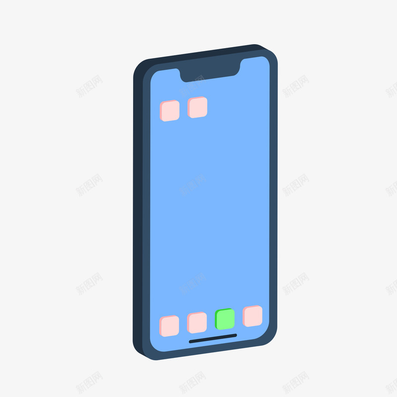 卡通手机矢量图图标eps_新图网 https://ixintu.com UI图标 h5图标 卡通 扁平化UI 手机 游戏UI 界面UI 网页UI 矢量图