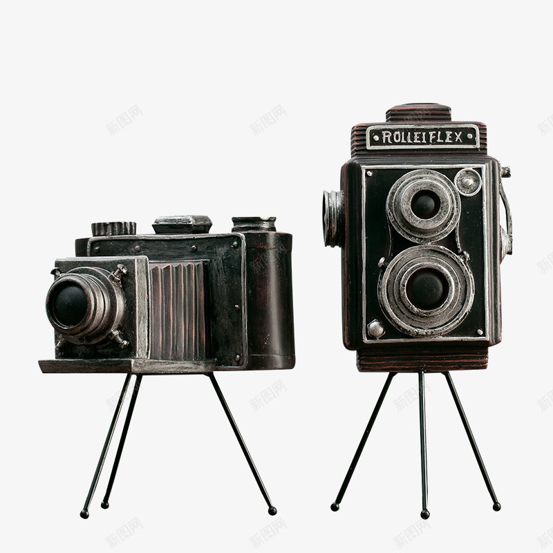 照相机复古模型png免抠素材_新图网 https://ixintu.com 产品实物 做旧照相机 拍摄道具 美式软装饰品