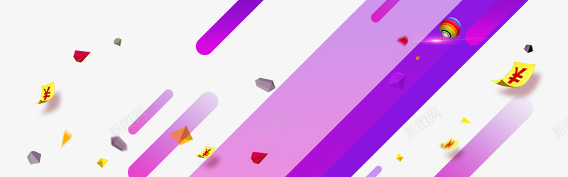 漂浮紫色几何图案png免抠素材_新图网 https://ixintu.com 促销 海报 漂浮紫色几何图案 背景