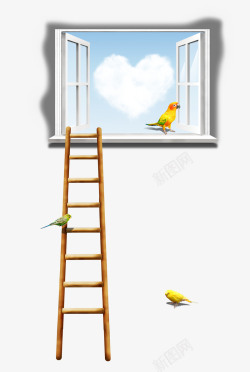 小鸟在天空上心灵窗户高清图片