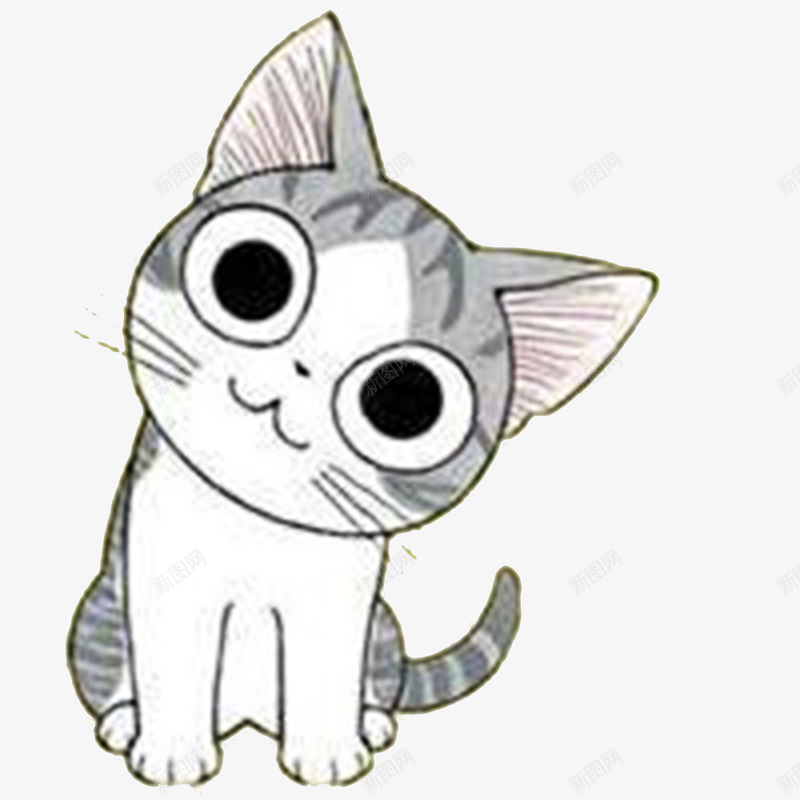 可爱的小猫png免抠素材_新图网 https://ixintu.com QQ头像 卡通形象 大眼睛 宠物