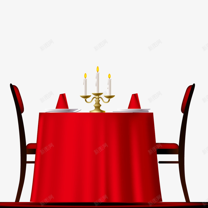 红色餐桌布png免抠素材_新图网 https://ixintu.com 红色 餐桌 餐桌布 餐椅
