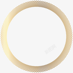 金色圆形螺旋法式边框素材