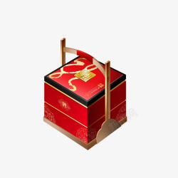 手提式的实物中国风月饼礼盒高清图片