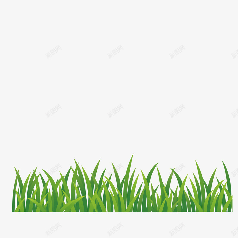 绿色草地png免抠素材_新图网 https://ixintu.com 喷绘底纹 小草边框 广告喷绘素材 绿色小草