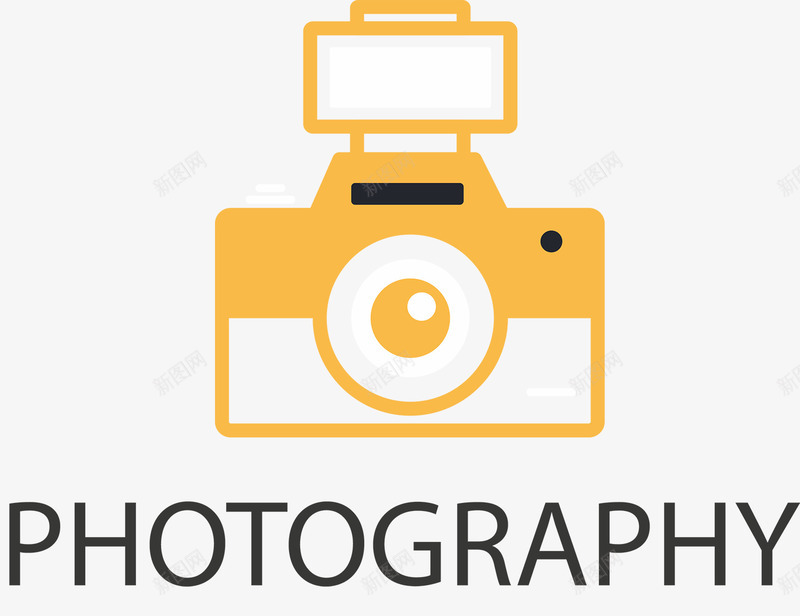 简约可爱黄色相机图标png_新图网 https://ixintu.com logo 摄影展 摄影展出 相机 矢量元素