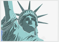 美国纽约自由女神像矢量图素材