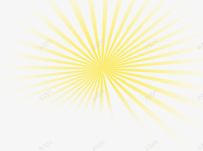 黄色卡通放射日光png免抠素材_新图网 https://ixintu.com 卡通 放射 日光 设计 黄色