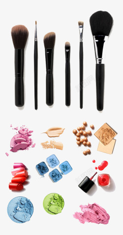 粉饼彩妆素材实拍的化妆品工具高清图片