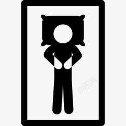 躺在床上的女人女人躺在床上看图标高清图片