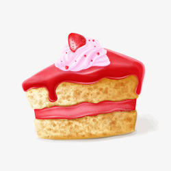 彩绘蛋糕草莓夹心蛋糕高清图片