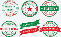 意大利徽章意大利制造的徽章插图矢量图高清图片