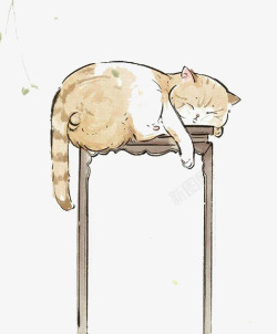 水彩猫咪卡通猫咪高清图片