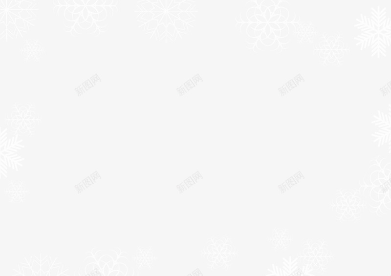 白色雪花框架png免抠素材_新图网 https://ixintu.com 冬天 冬季 白色雪花 落雪 边框纹理 雪花片