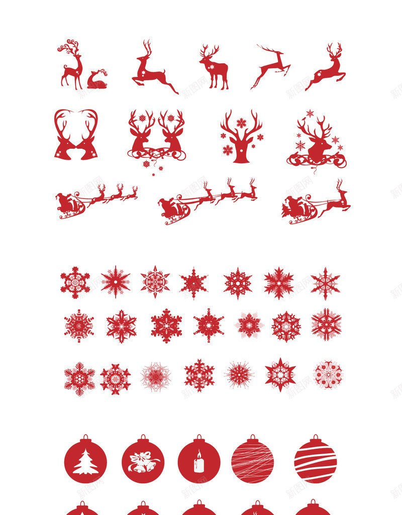 圣诞节图标元素psd_新图网 https://ixintu.com 喜庆 圣诞节 庆祝 源文件