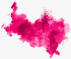 粉色水墨渲染素材