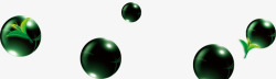 漂浮的嫩叶唯美漂浮绿色圆珠嫩叶高清图片