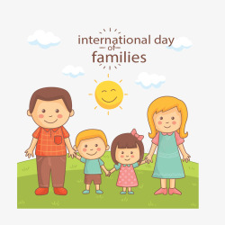 国际民航日节日卡通彩色国际家庭日高清图片