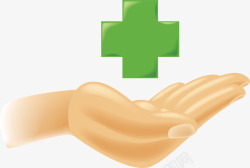 妇科医院标志手掌元素高清图片