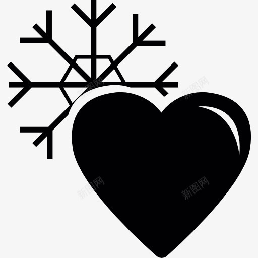 冬天的爱图标png_新图网 https://ixintu.com 冷的 可爱的 形状 温柔的心 雪花