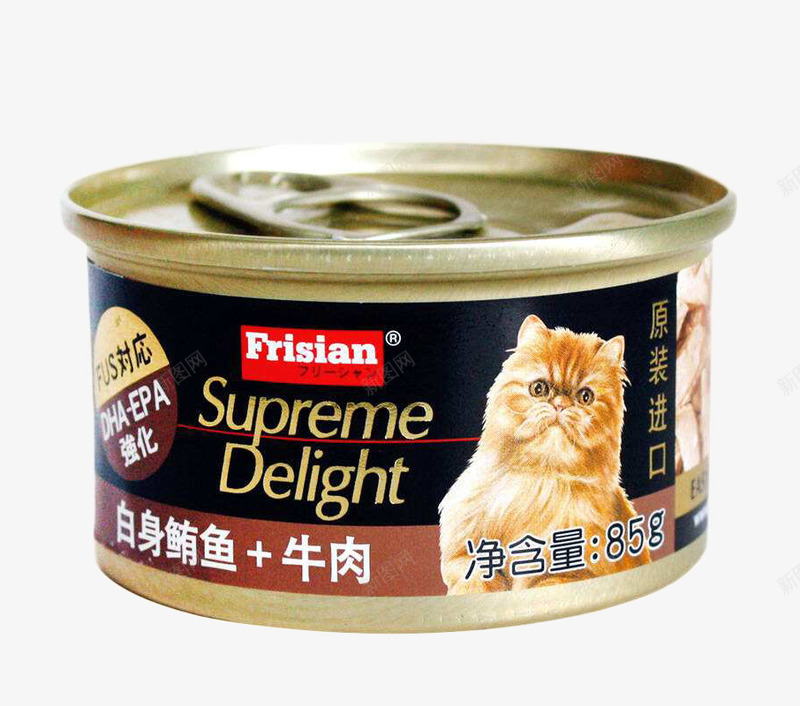 黄猫猫咪食用猫罐头png免抠素材_新图网 https://ixintu.com 健康 包装 品质 猫咪 猫罐头 美味 质量好 食品 高端 黄猫