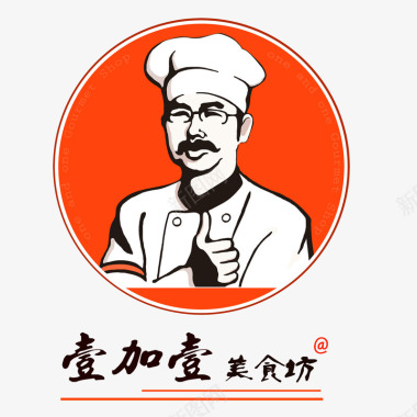 壹加壹传统美食标志图标图标
