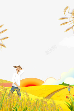 农耕插画劳动种植插图高清图片