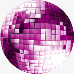 紫色闪耀音乐球矢量图素材