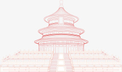 北京旧建筑天坛建筑剪影高清图片
