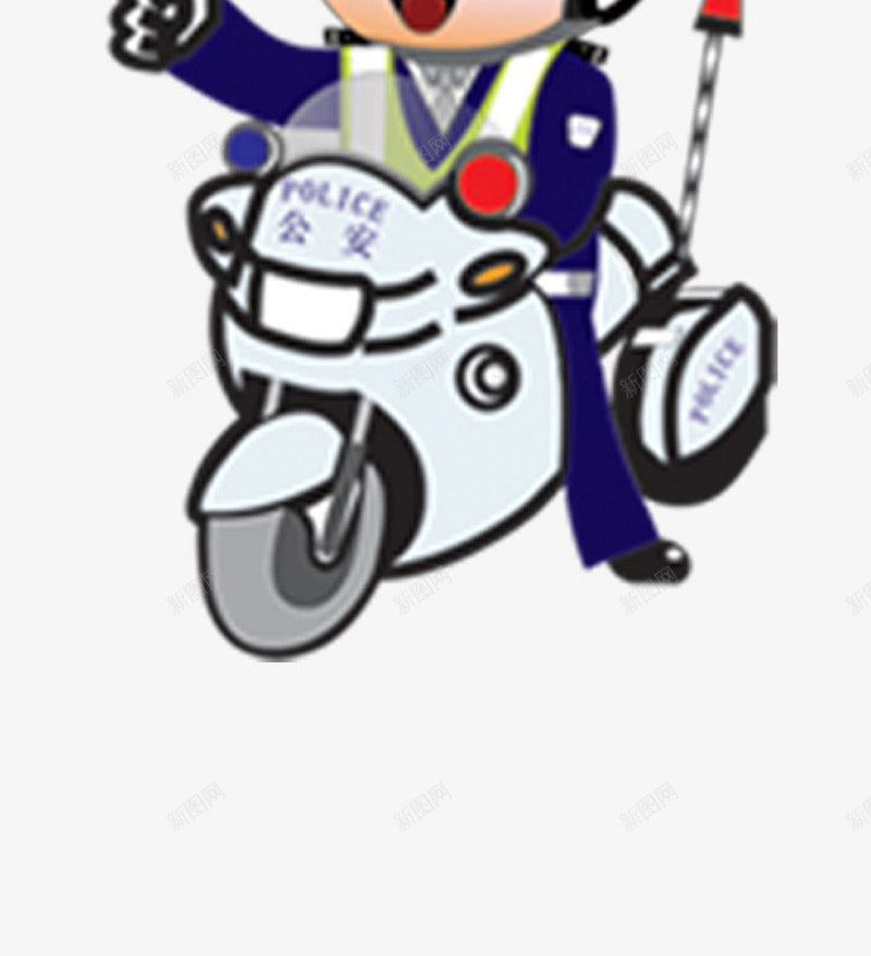 交通警察png免抠素材_新图网 https://ixintu.com 交通 交通安全 交通执法 交通警察卡通 警察 骑摩托