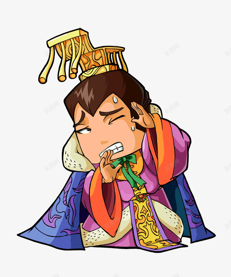人物png免抠素材_新图网 https://ixintu.com 三国 三国风 人物 卡通 古代 皇帝
