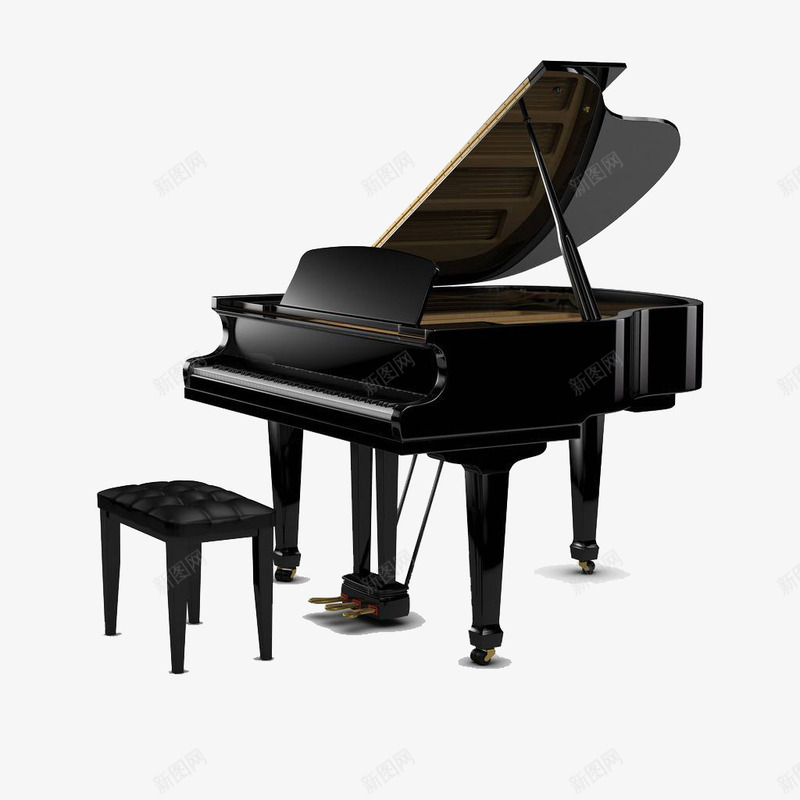 酷炫钢琴png免抠素材_新图网 https://ixintu.com 乐器 低调 酷炫 黑色