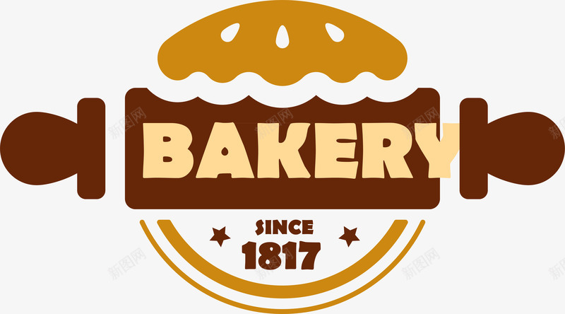 欧式复古面包贴纸png免抠素材_新图网 https://ixintu.com 欧式复古 烘焙 矢量标签 蛋糕 贴纸 面包