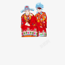中国传统新郎新娘素材