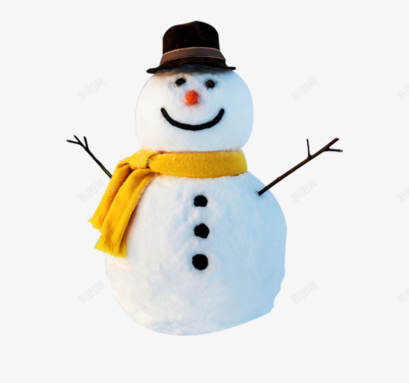 圣诞雪景雪人psd免抠素材_新图网 https://ixintu.com 冬天 圣诞节 装饰 雪 雪人 雪景