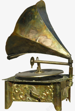 黄铜华丽唱机黄铜留声机高清图片
