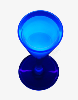 蓝色荧光酒杯素材