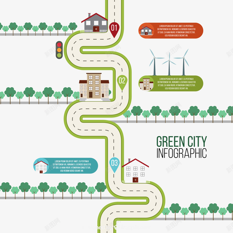 生态城市道路图png免抠素材_新图网 https://ixintu.com 位置 信息 图 图形 图表 地图 城市 平 平面设计 数据 树木 生态 能源 自然 要素 设计 路 销