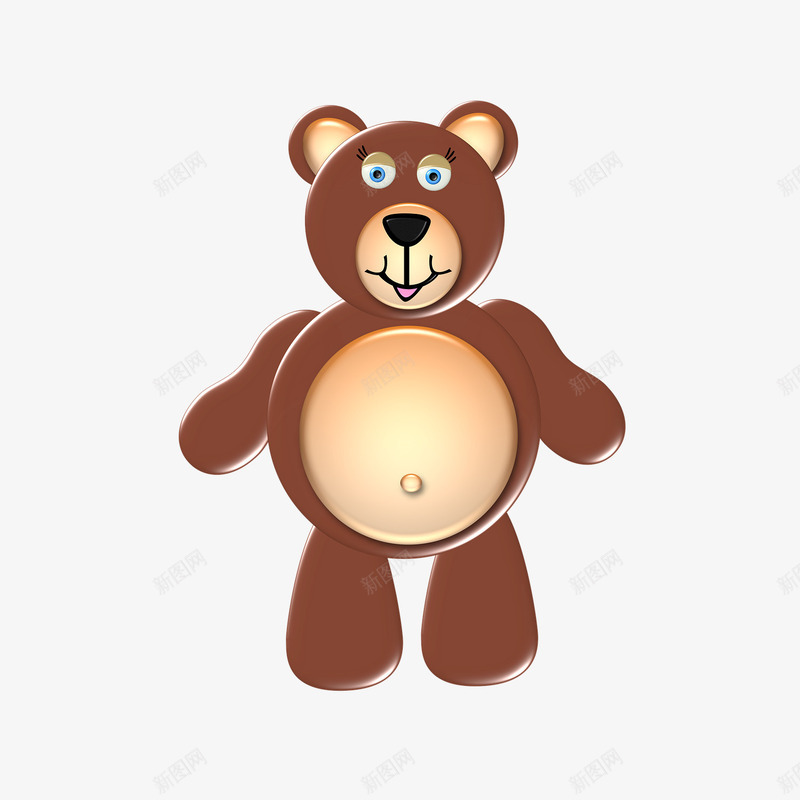 棕色的小熊玩具元素png免抠素材_新图网 https://ixintu.com 动物 卡通小熊 小熊 小熊玩具 棕色小熊 玩具