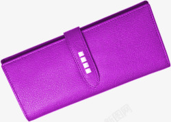 紫色皮具钱包购物素材