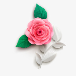 一颗盛开的花朵韩式美容美妆立体玫瑰花花卉高清图片