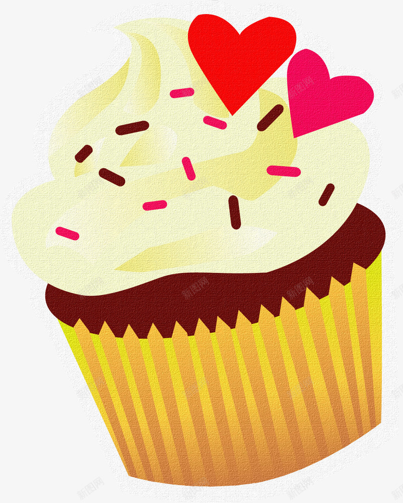 可爱卡通手绘杯子蛋糕甜品png免抠素材_新图网 https://ixintu.com 卡通 可爱 手绘 杯子 甜品 蛋糕