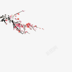 寒雪寒雪红梅造型图像高清图片