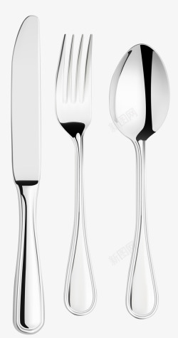 灰色叉子高端餐具刀叉高清图片